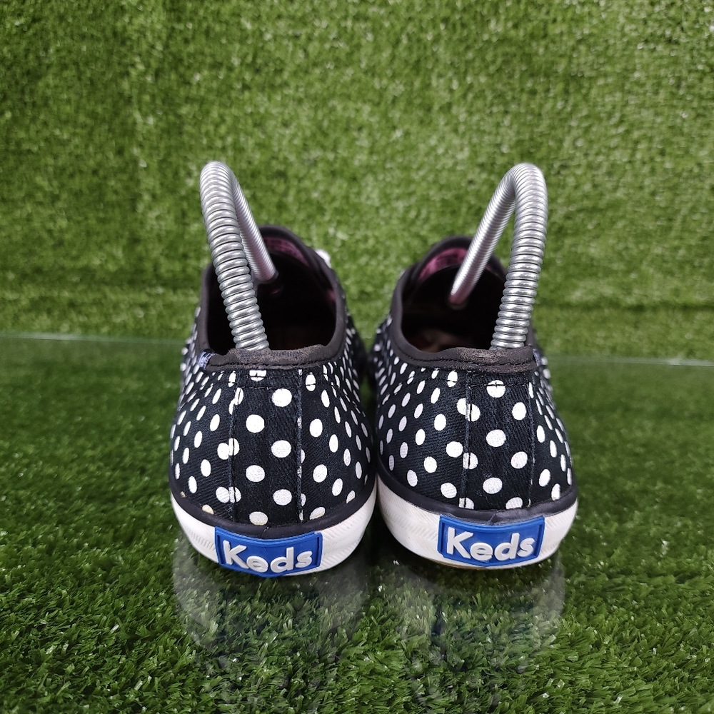 Keds Womens Size 7.5 Black and White Polka Dot Sneakers - Picture 4 of 6
